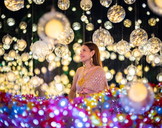 【1月10日催行】タイの思い出を最高の一枚に！ナサッター公園イルミネーション×タイ伝統衣装フォトツアー ＜午後発／日本語ガイド／プロカメラマン撮影つき＞